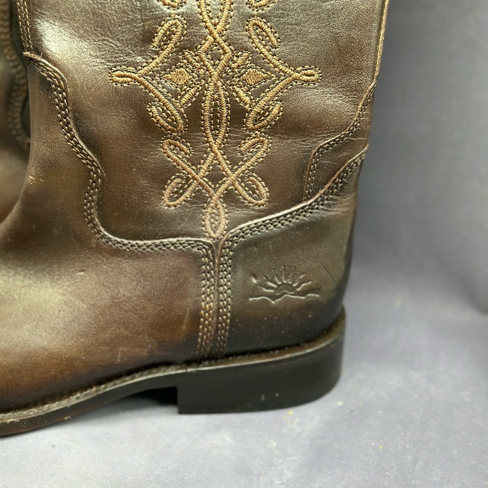 Womens Rio Grande Leather Embroidered Boots Unworn Handmade Unworn 23 1/2